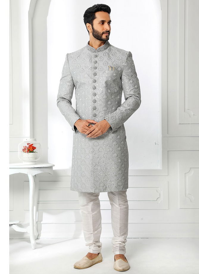 Wedding Wear Art Silk Wholesale Sherwani Collection